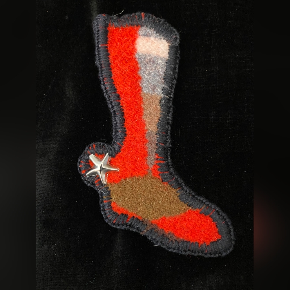 Pendleton Wool Handmade Cowboy Boot Ornament